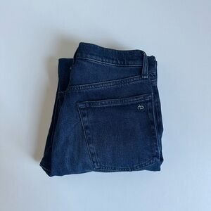 rag & bone Harlow mid rise ankle slim jeans | size 25 | dark indigo